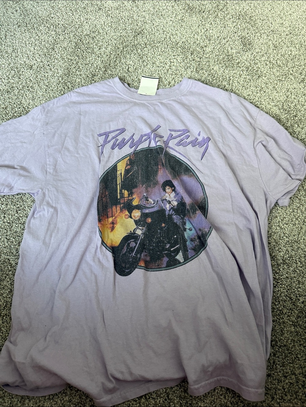 Brandy Melville Lavender "Purple Rain" Graphic Tee